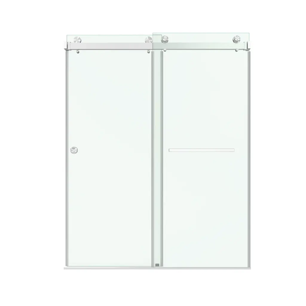 Double Sliding Frameless Shower Door with One Finger Pull - DS01H