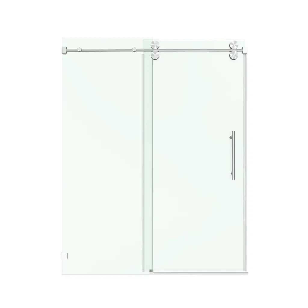 Single Sliding Frameless Shower Door with Round Guide Rail - SS04