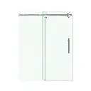 Single Sliding Frameless Shower Door with Round Guide Rail - SS04