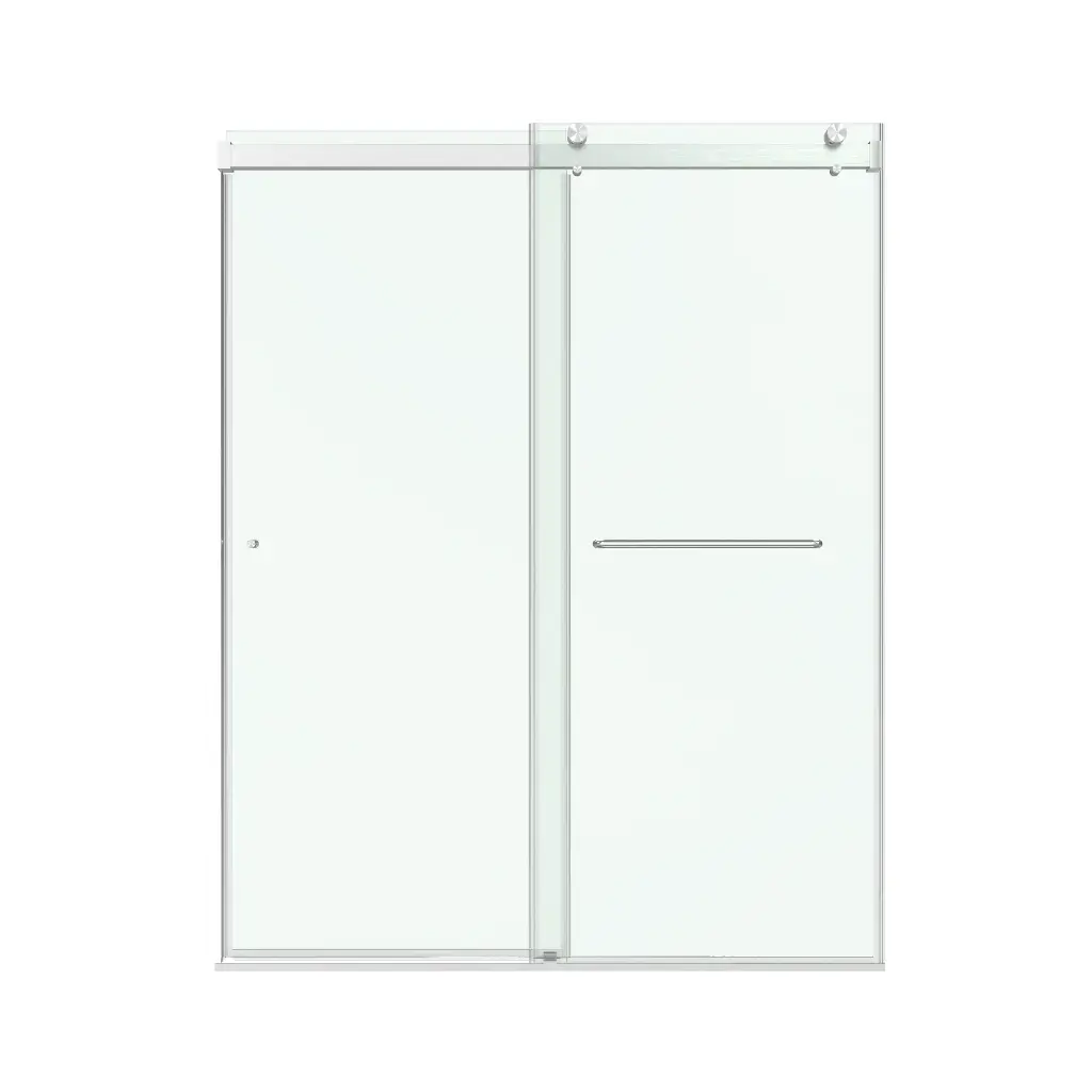 Double Sliding Frameless Shower Door Aluminum Guide Rail - DS03