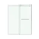 Double Sliding Frameless Shower Door Aluminum Guide Rail - DS03