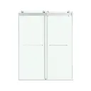 Soft-Closing Double Sliding Frameless Shower Door with Two Towel Bars - DS13