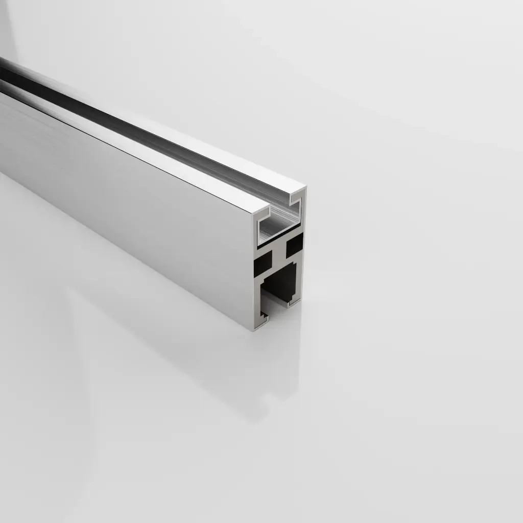 SS08 Guide Rail - Soft-Closing Double Sliding Frameless Shower Door