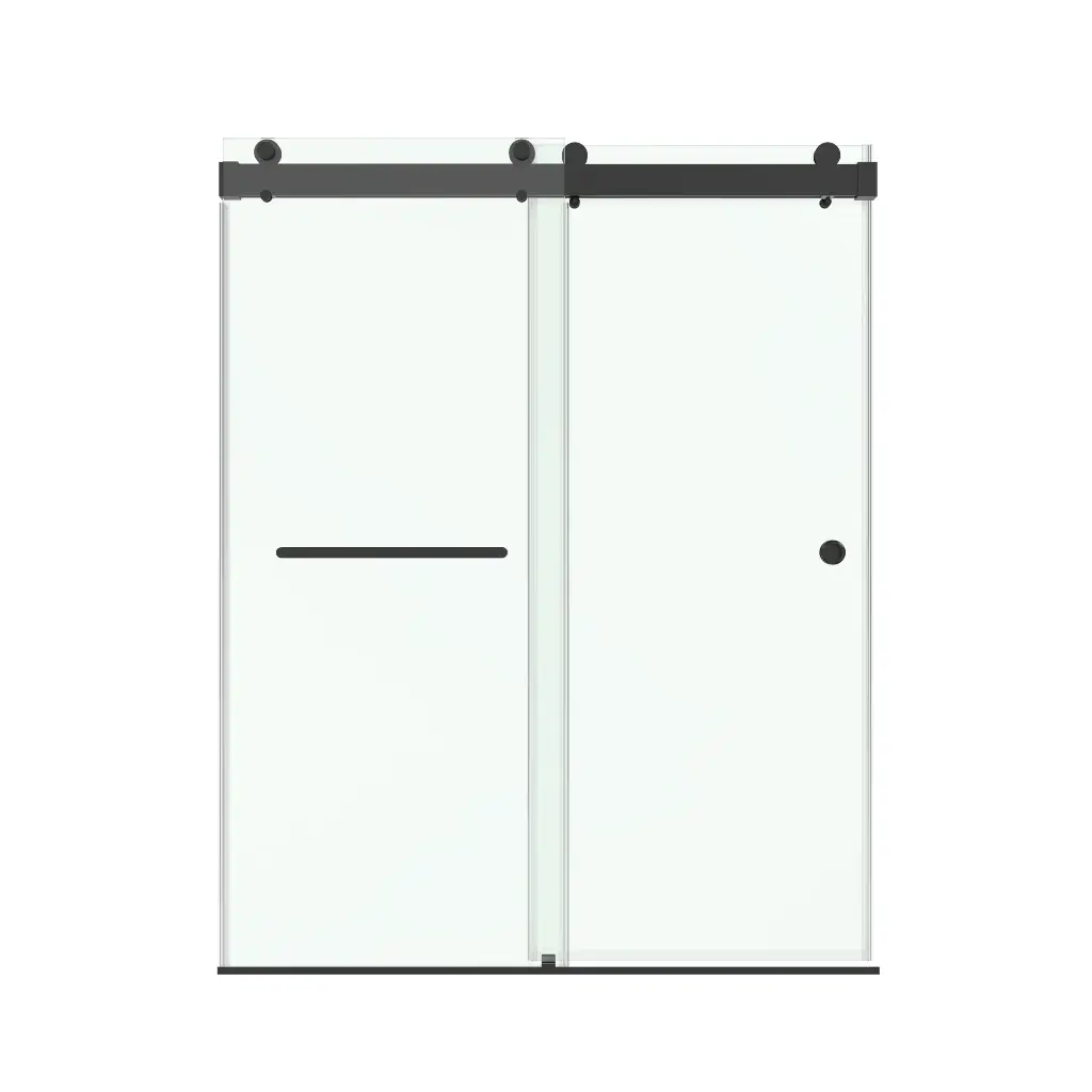 DS13H Glass Panel - Soft-Closing Double Sliding Frameless Shower Door with One Finger Pull
