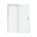 SS13S Glass Panel- Single Sliding Semi Frameless Shower Door 