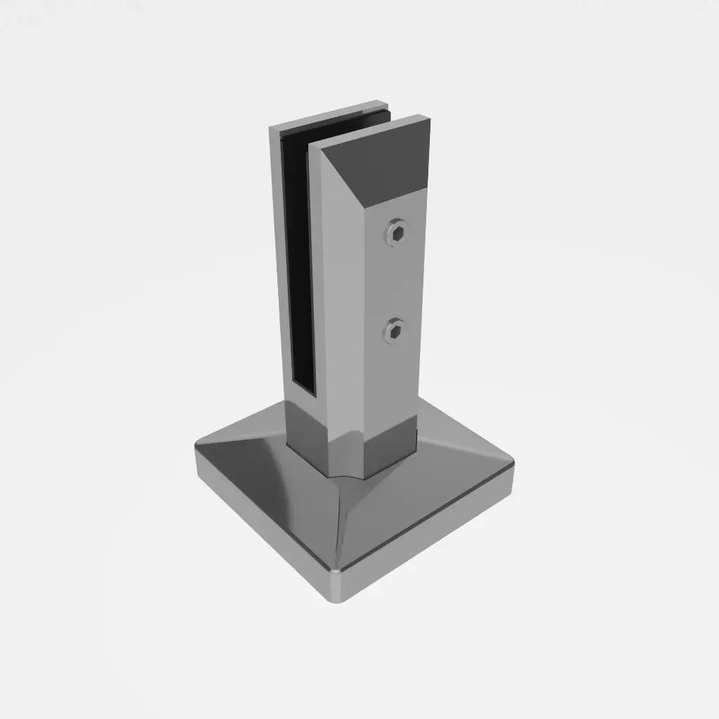 Railing Support Pillar with 90° Clips