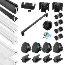 DS01H Hardware Kit - Double Sliding Frameless Shower Door with One Finger Pull