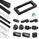 SS08 Hardware Kit - Soft-Closing Single Sliding Frameless Shower Door