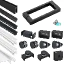 SS13 Hardware Kit - Soft-Closing Frameless Single Sliding Shower Door