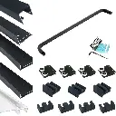 DS07 Hardware Kit - Double Sliding Framed Shower Door with Two Towel Bars