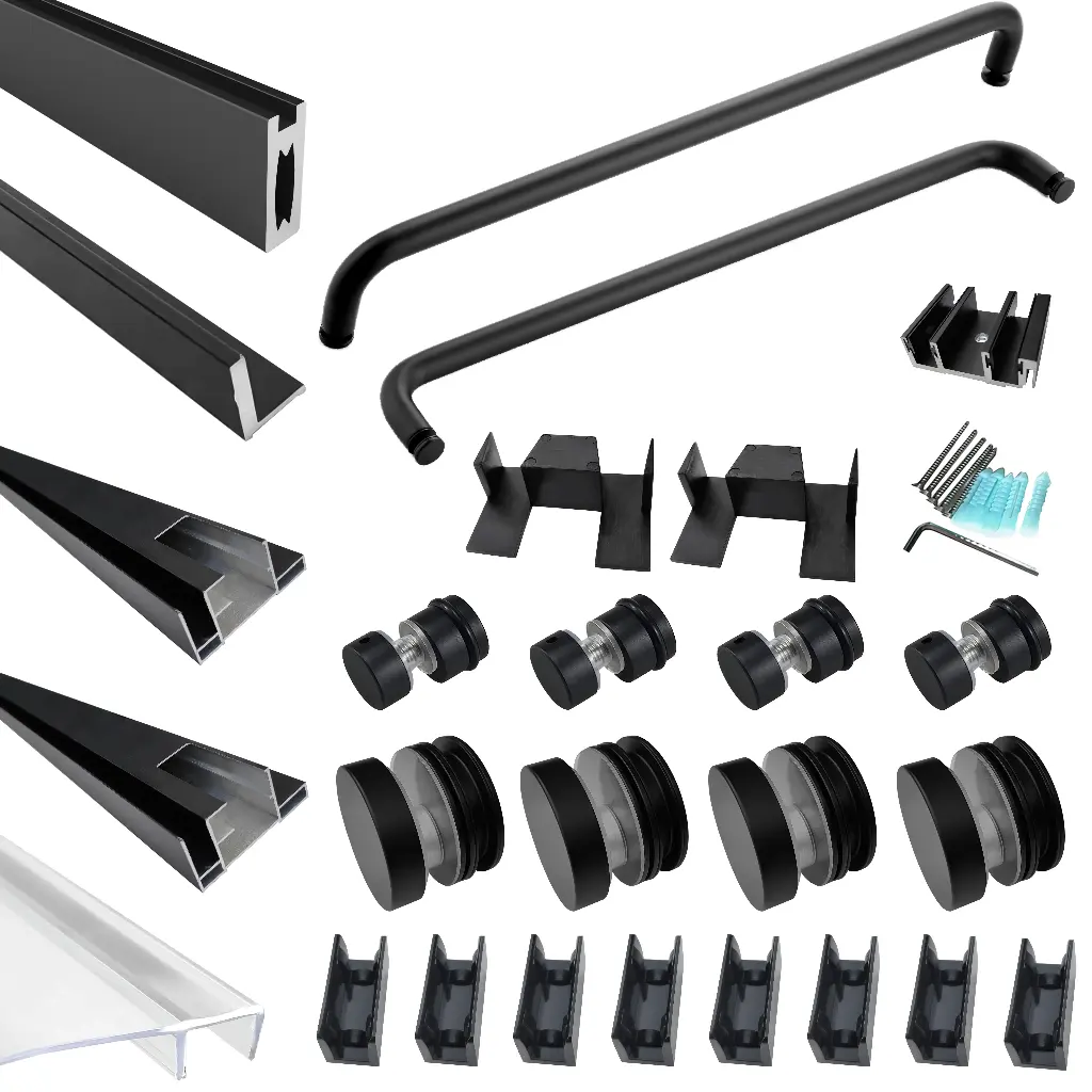 DS10 Hardware Kit - Double Sliding Semi Frameless Shower Door