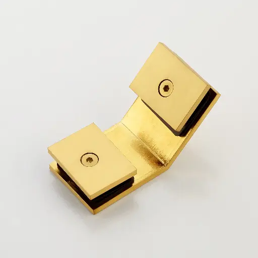 Square 135° Glass to Glass Clamp