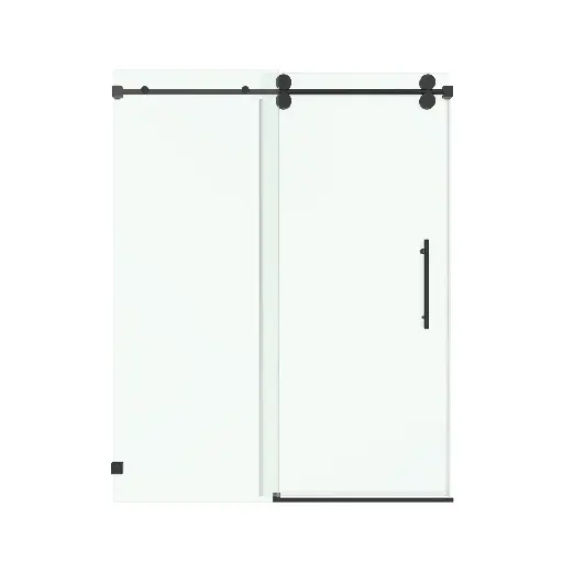 SS04 Glass Panel - Single Sliding Frameless Shower Door with Round Guide Rail 